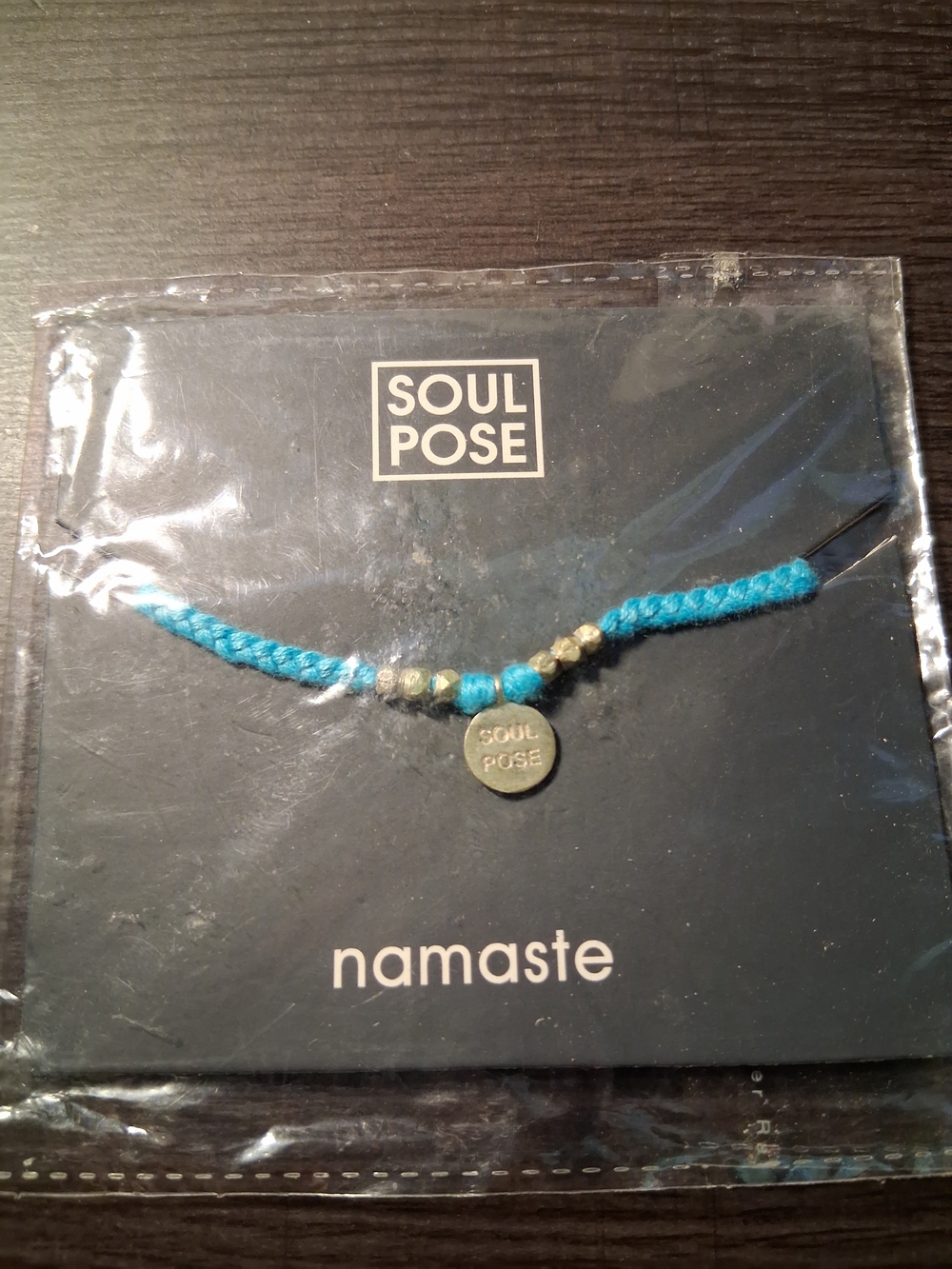 Namaste Turquoise Braided Charm Bracelet